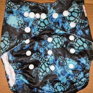 New w/o tags Alva Sea Turtle cloth diaper